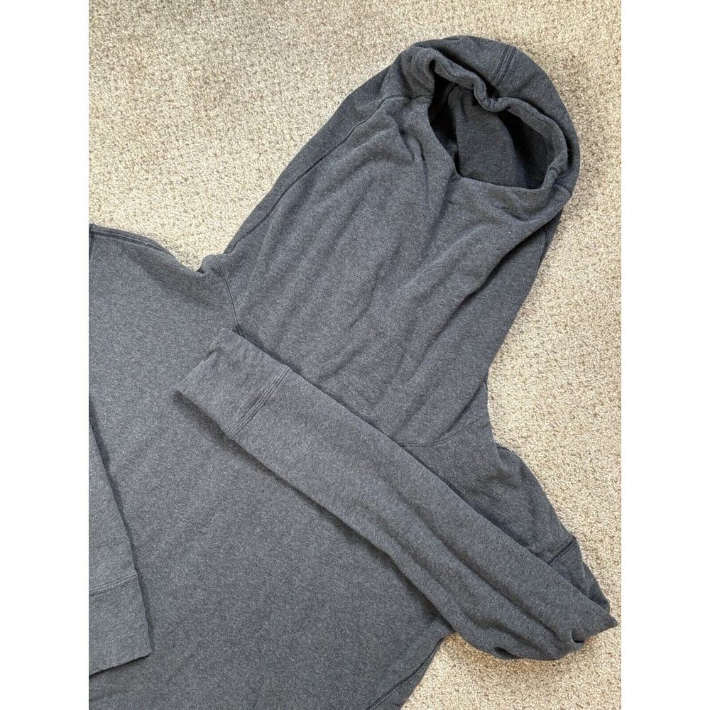 Lululemon Stress Less Hoodie‎ Womens Size 6 Cowl Neck Pullover Pocket Dark Gray